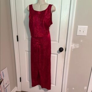 Victoria's Secret Red Satin Pajama Set